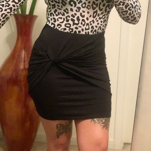 Fashion nova knot detail ruched mini skirt